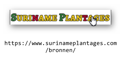 Bronnen Surinaamse plantages