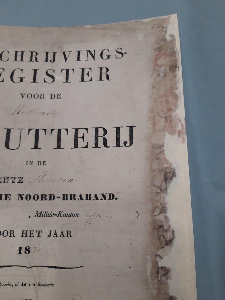 Militieregisters Haaren gered van verder verval