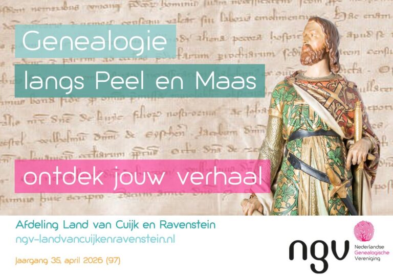 LVC – Genealogie langs Peel en Maas april 2026
